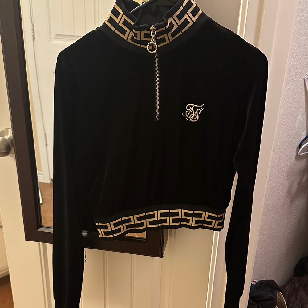 Chic Black and Gold Women's Sweatshirt